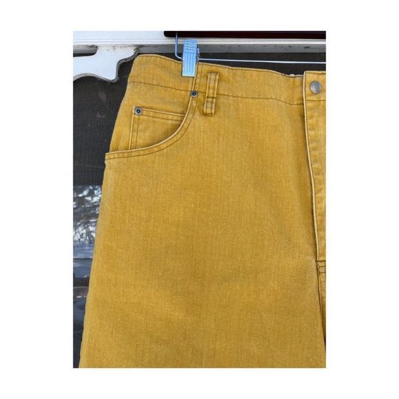 Vintage 90s North Country Denim Shorts Saffron Yellow Sz L Men's - Picture 6 of 7
